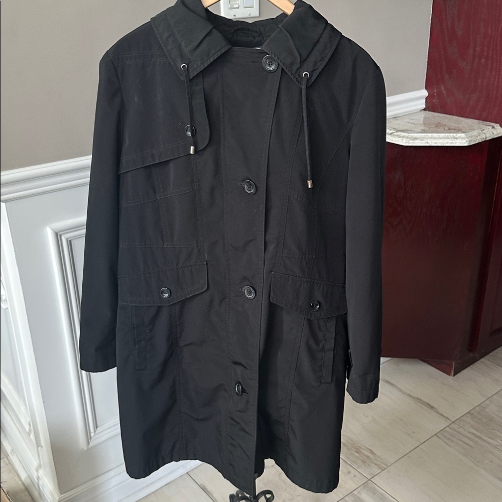 London Fog Black trench coat